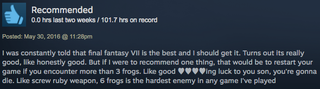 Illustration for article titled Final Fantasy VII, As Told By Steam Reviews